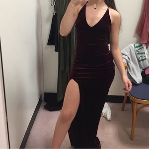 A red velvet Teeze Me dress